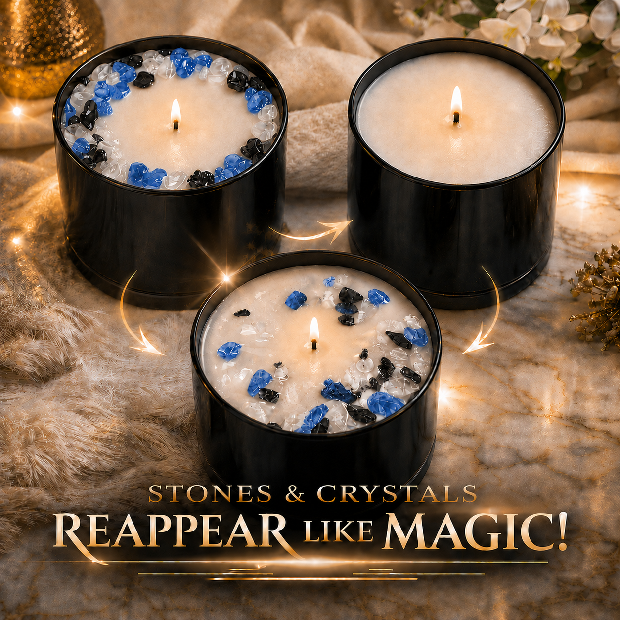 Blackberry Saffron Crystal Candle, 10oz
