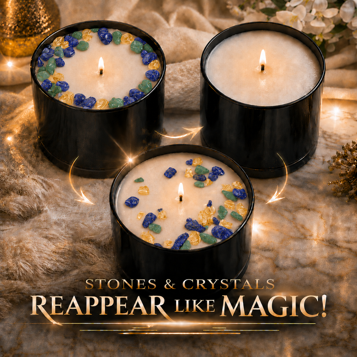 Botanical Gin & Juniper Crystal Candle, 10oz