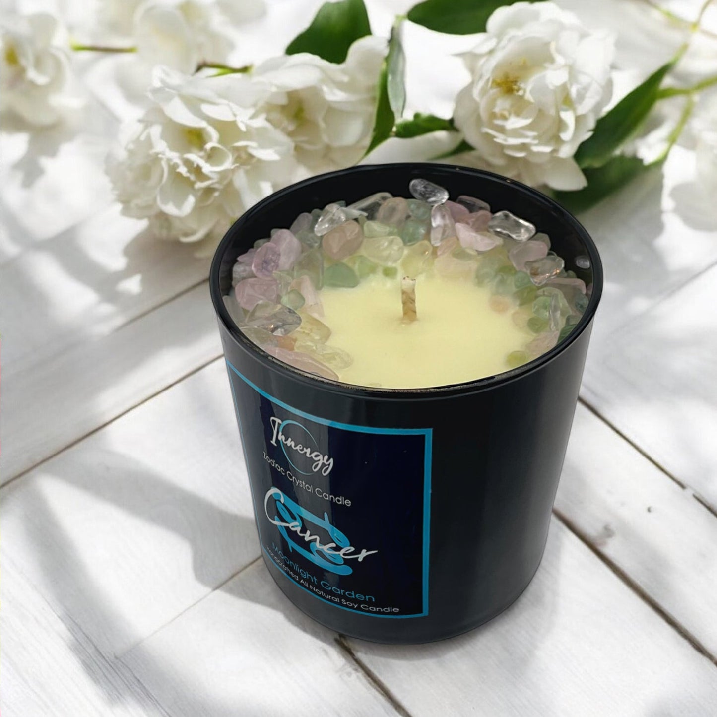 Cancer Zodiac Crystal Candle, 10oz
