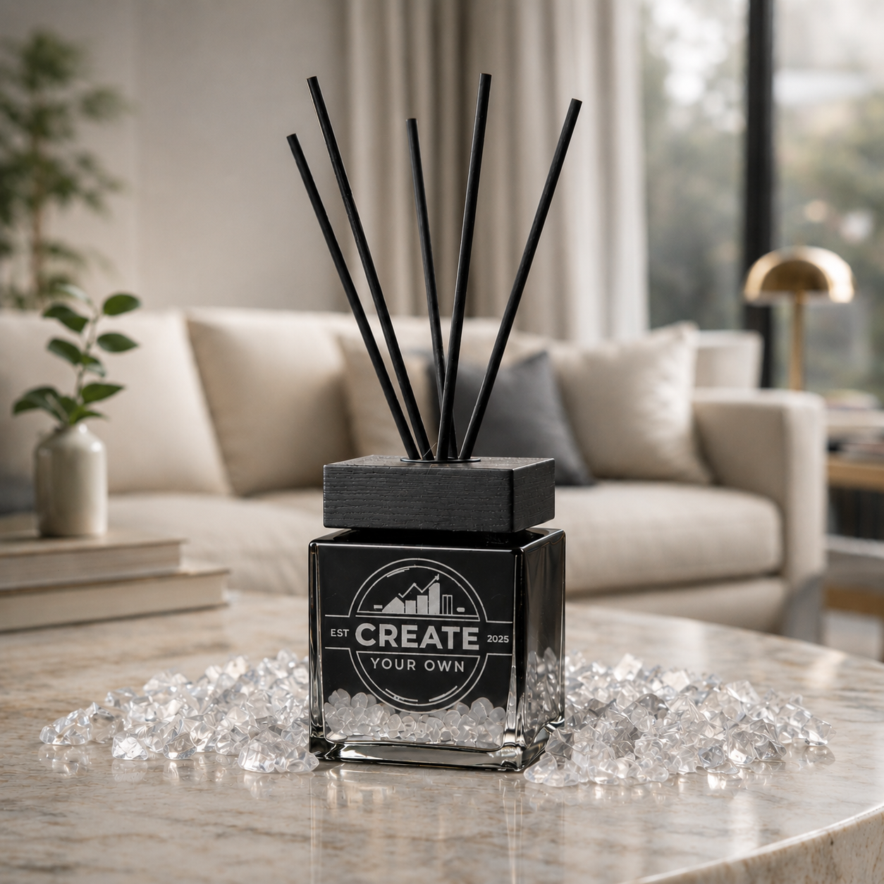 Custom Engraved Crystal Diffuser, 100ml
