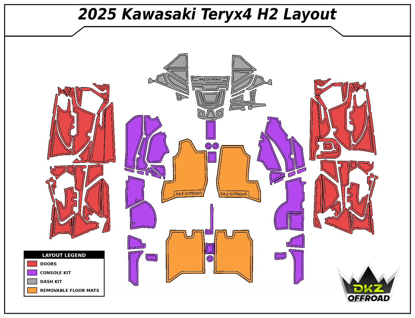 Kawasaki KRX H2 Interior Foam Kit