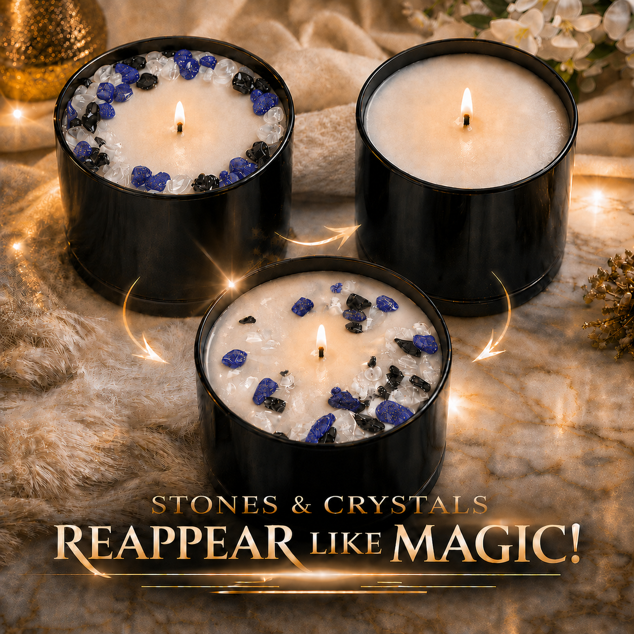 Eternal Blooms Crystal Candle, 10oz