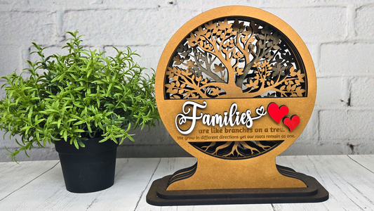Families Tree of Life Shadow Tabletop Stander - DIY Unfinished Kit - Lvl 1
