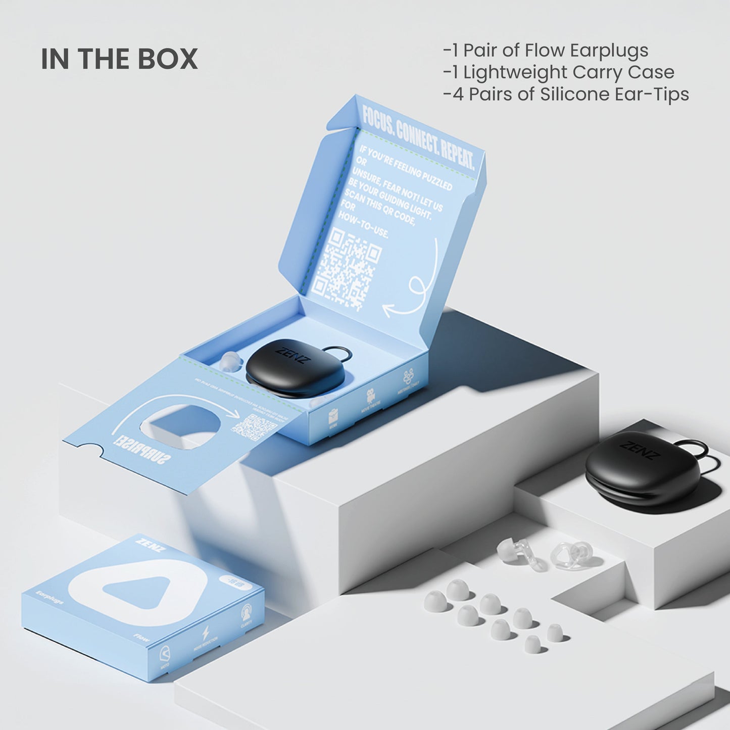 ZENZ - Flow Pro Earplugs - Luna Clear