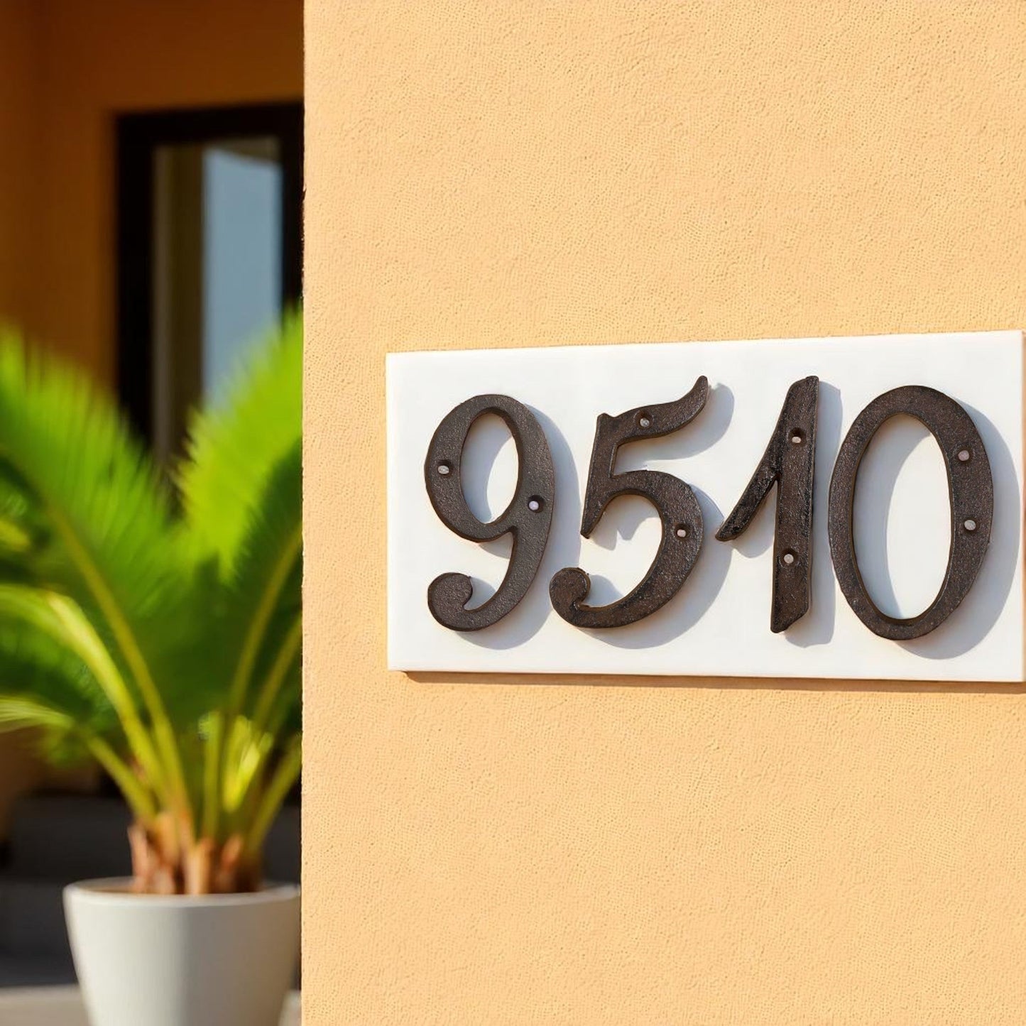 Rustic House Numbers, Antique Farmhouse Cast Iron Address Set