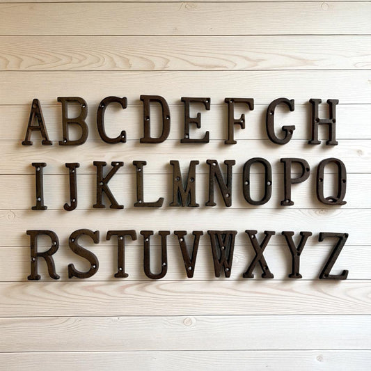 Alphabet Individual Letters, Vintage Cast Iron Wall Decor