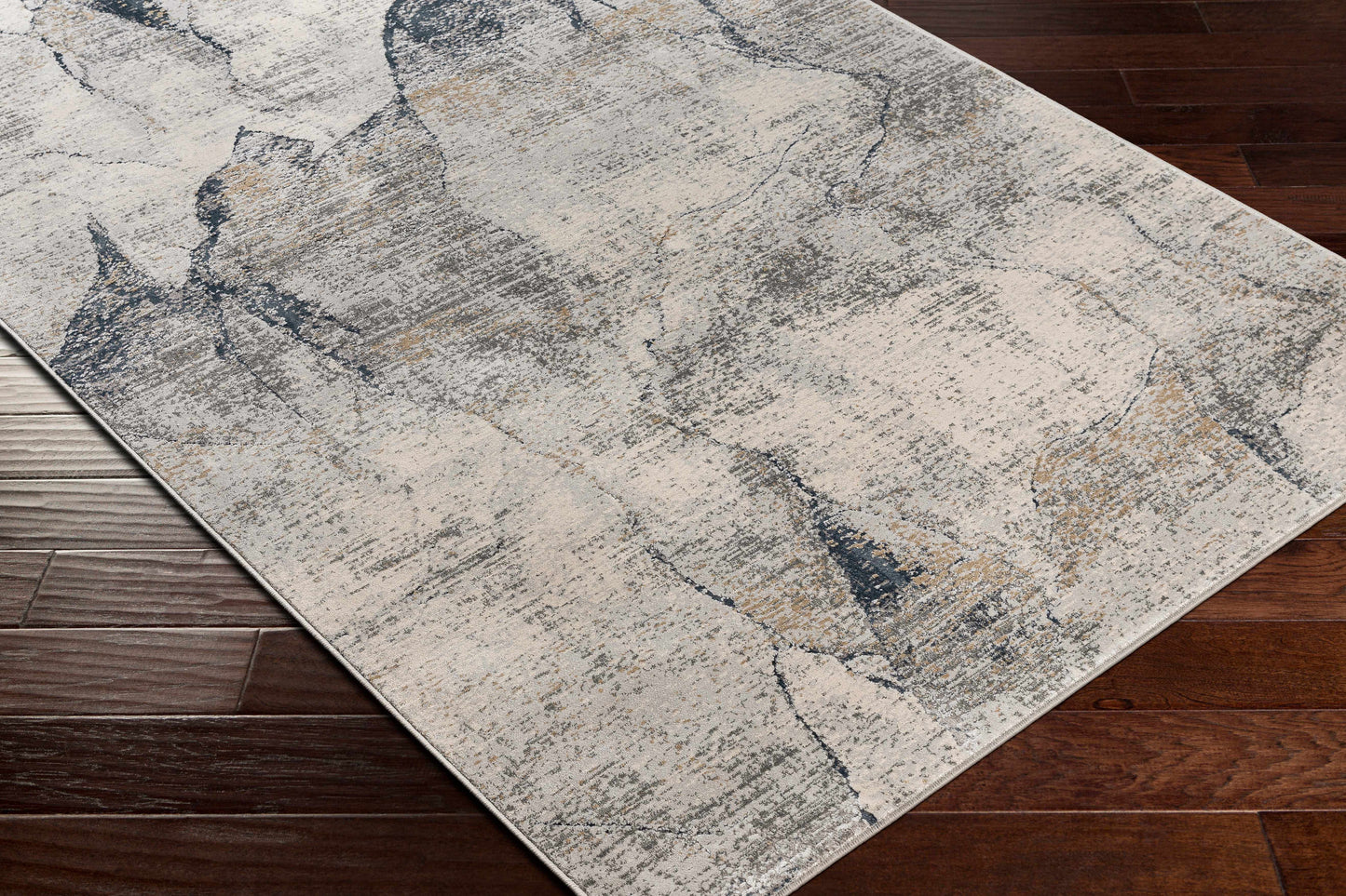 Gasquet Gray Marble Textured Luxe Rug