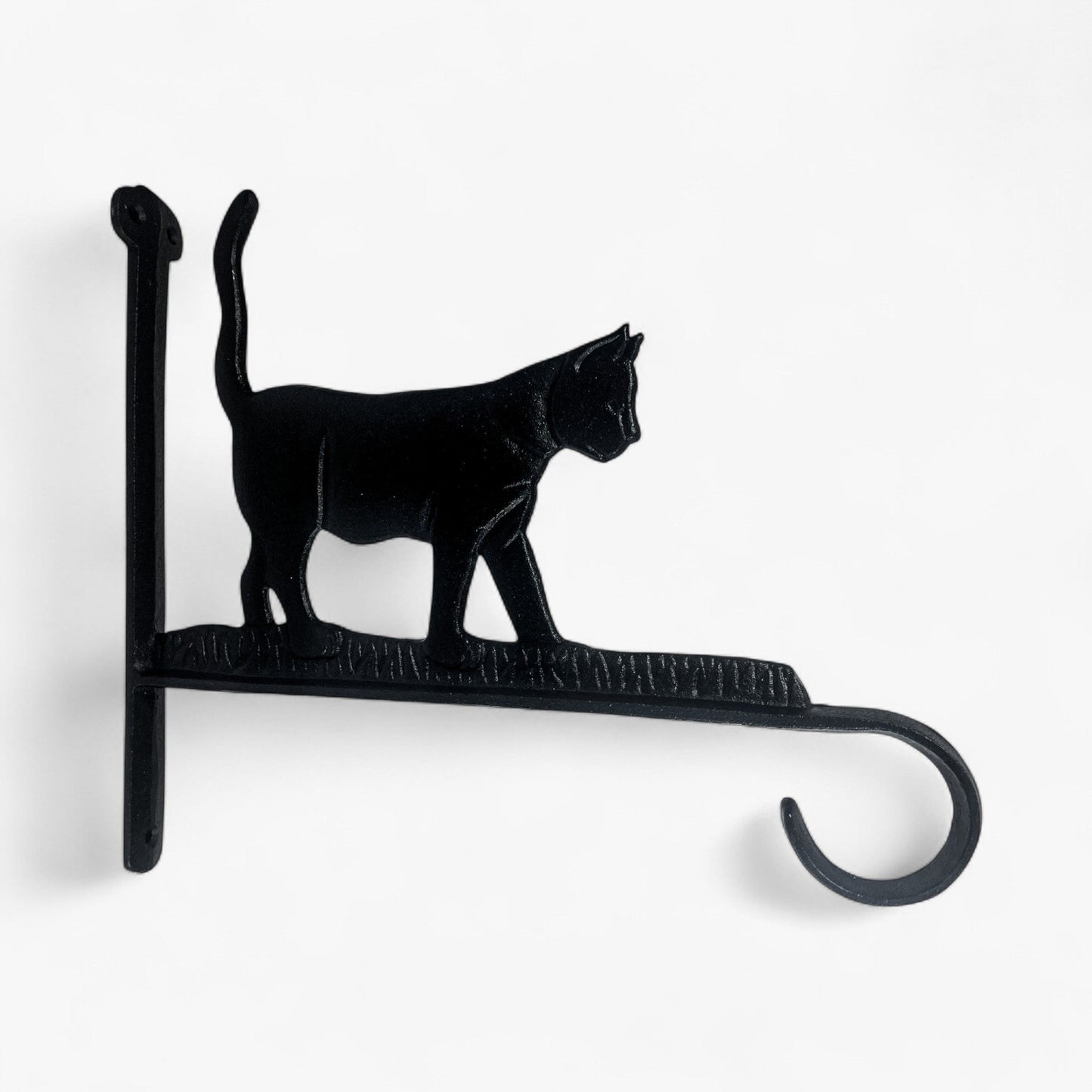 Cat Plant Hanger Cast Iron Wall Bracket Outdoor Decor