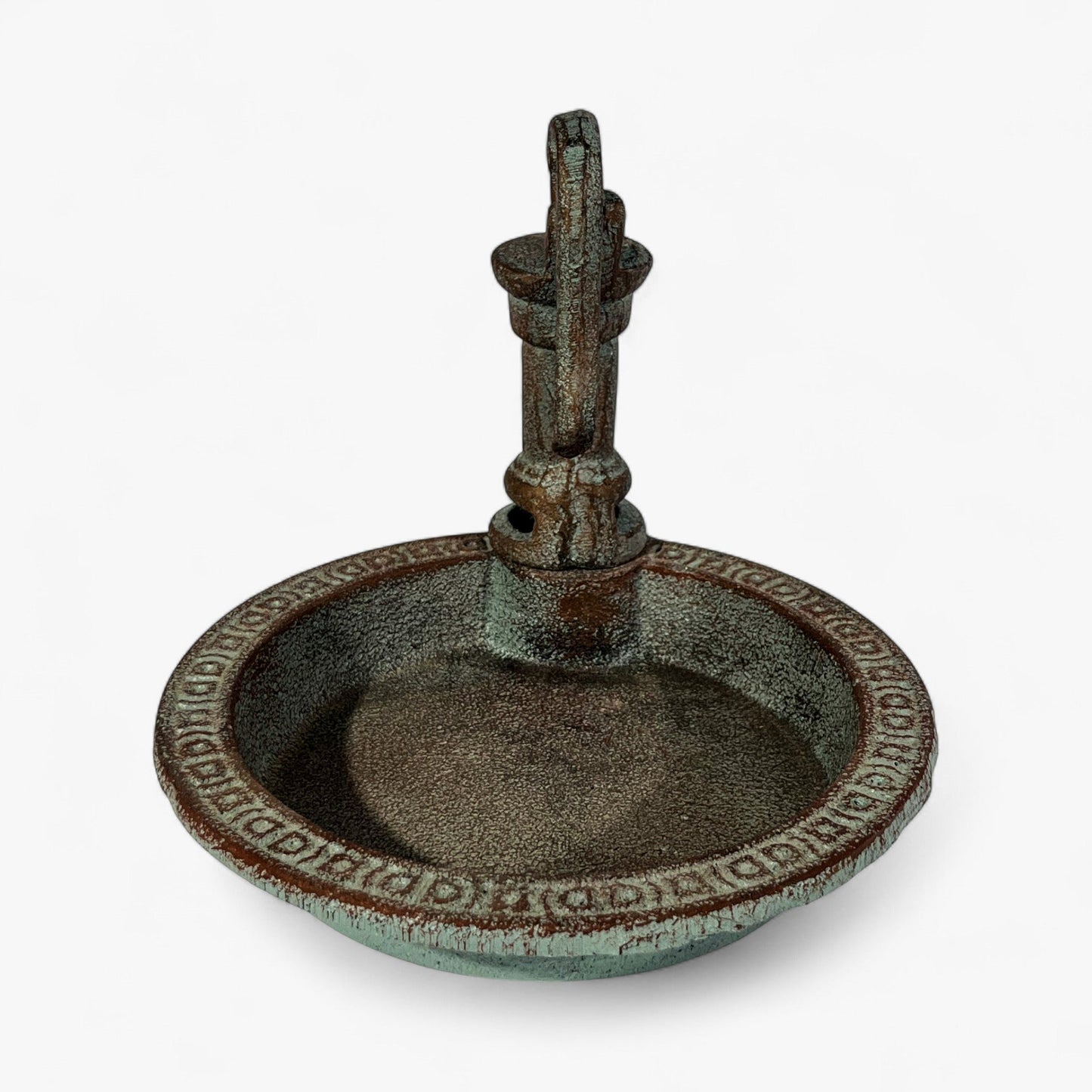 Water Pump Bird Bath Cast Iron Rustic Garden Decor