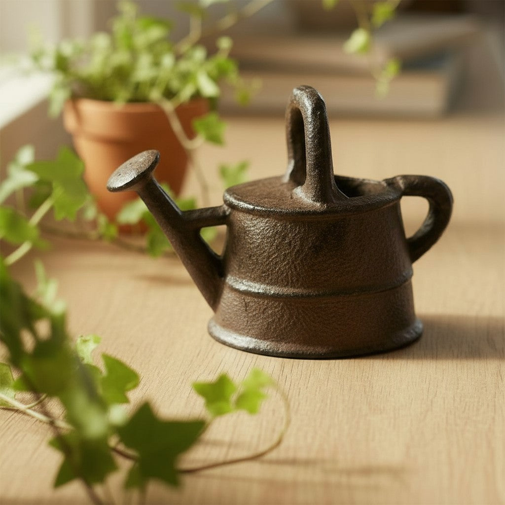 Miniature Watering Can Garden Statue Outdoor Decor
