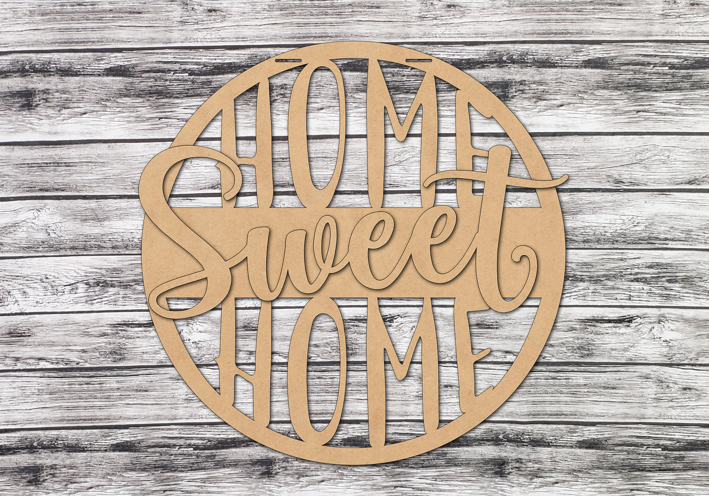 HOME sweet HOME Cut Out Door Hanger DIY Unfinished Kit