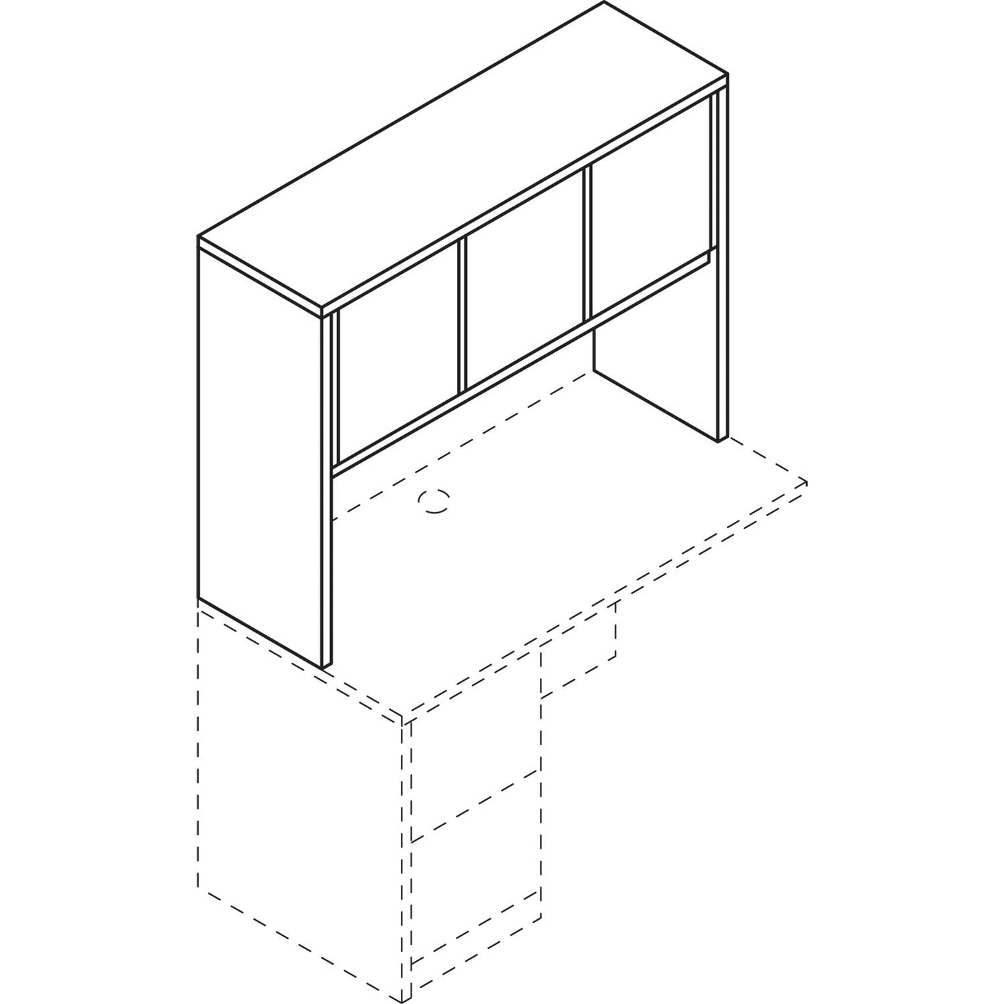 HON 10500 Stack-On Storage For Return, 48w x 14.63d x 37.13h, Mahogany