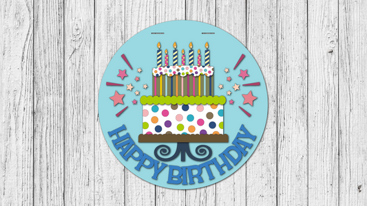 Happy Birthday Door Hanger- Finished