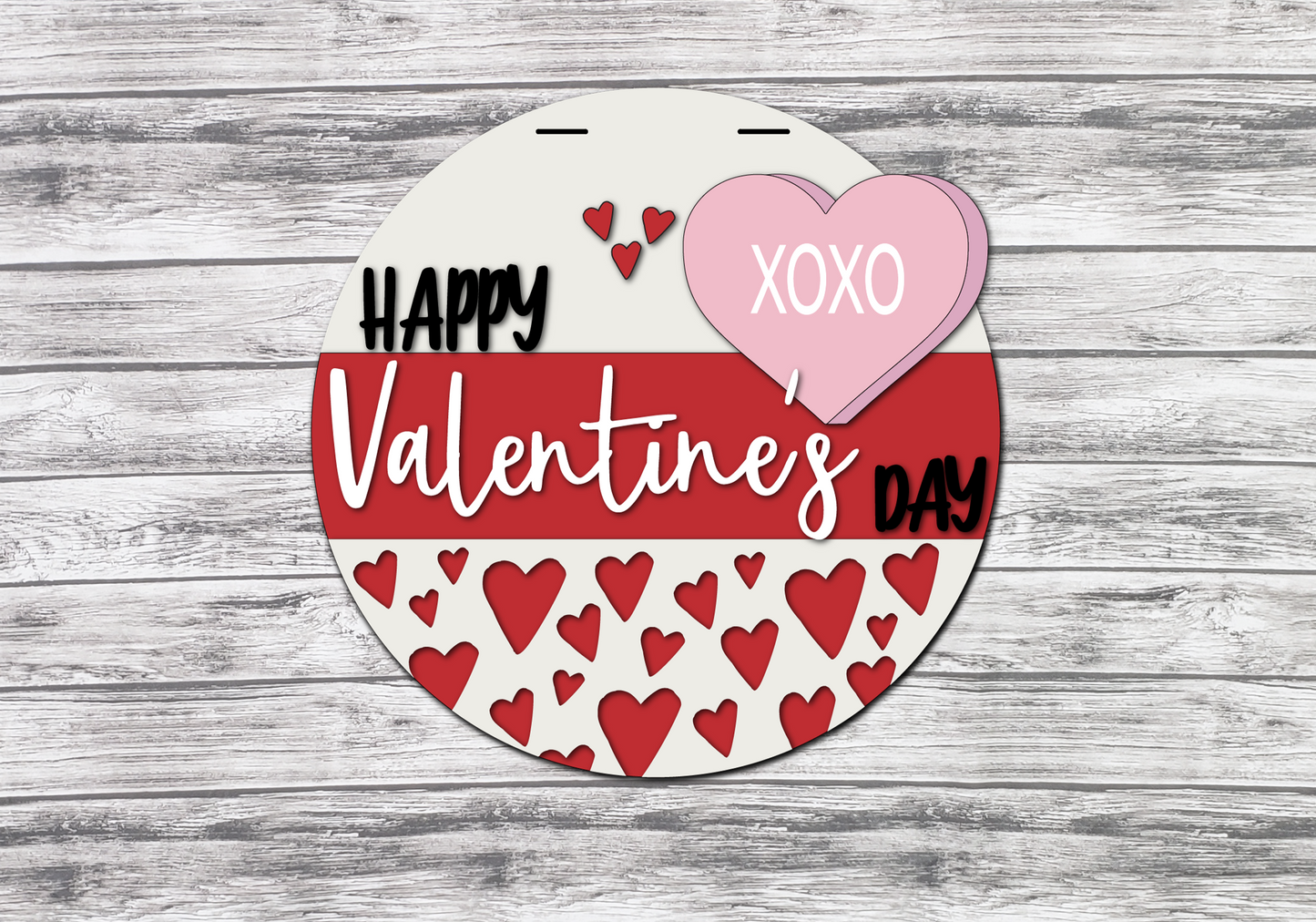 Happy Valentines Day Candy Heart DIY Unfinished Kit