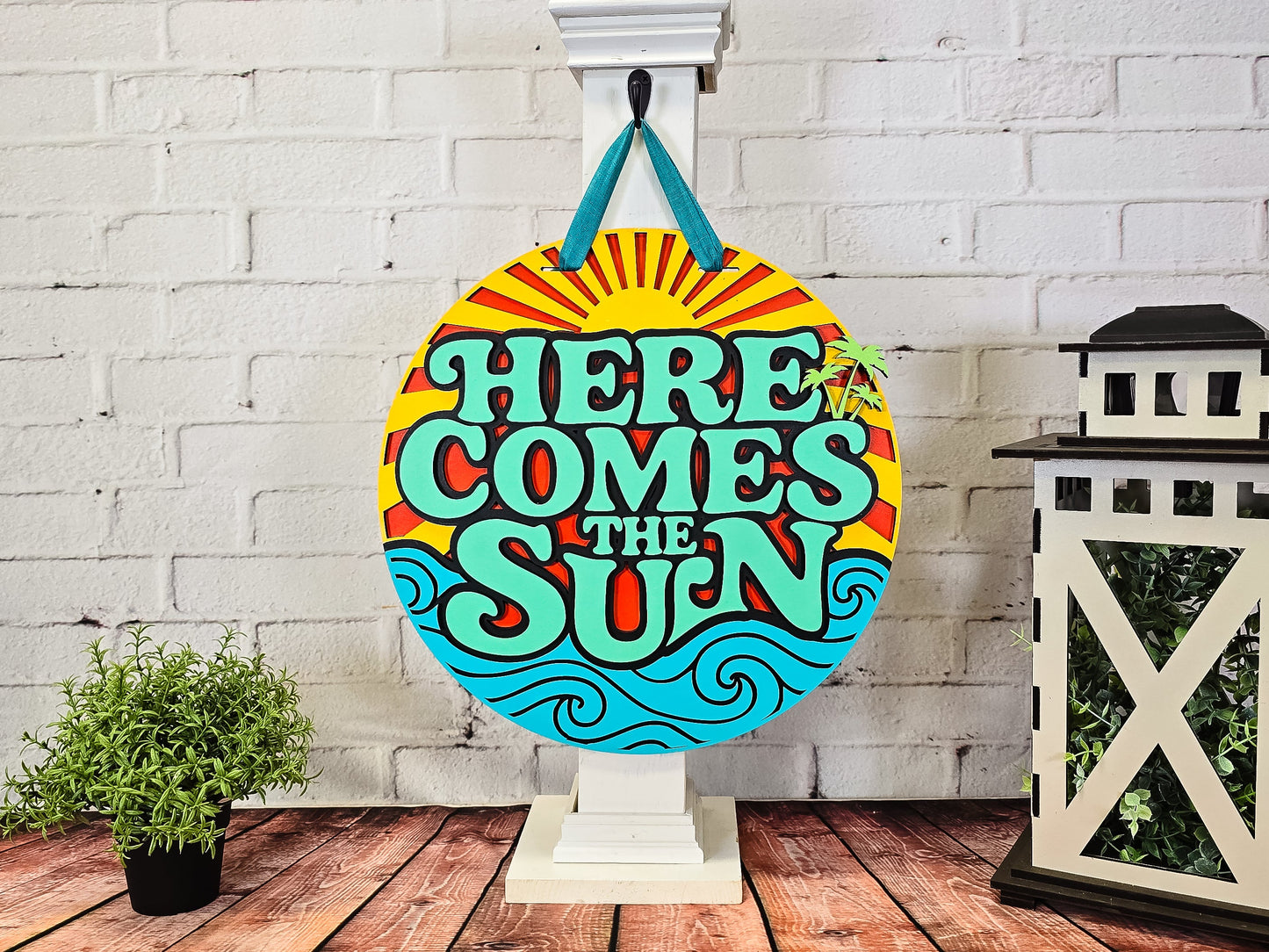 Here Comes The Sun Door Hanger - Finished