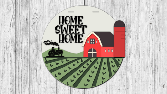 Home Sweet Home Farm Door Hanger