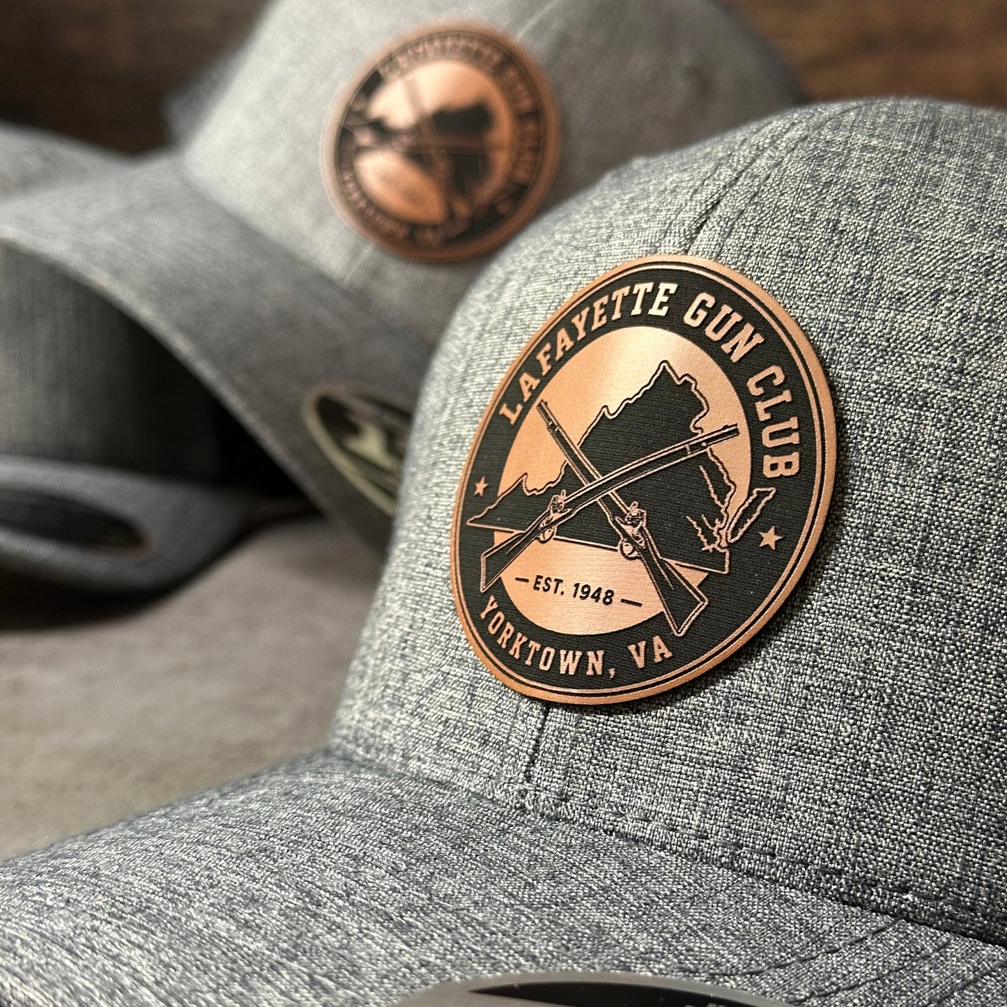 FlexFit 110 Trucker Hat + Leather Patch