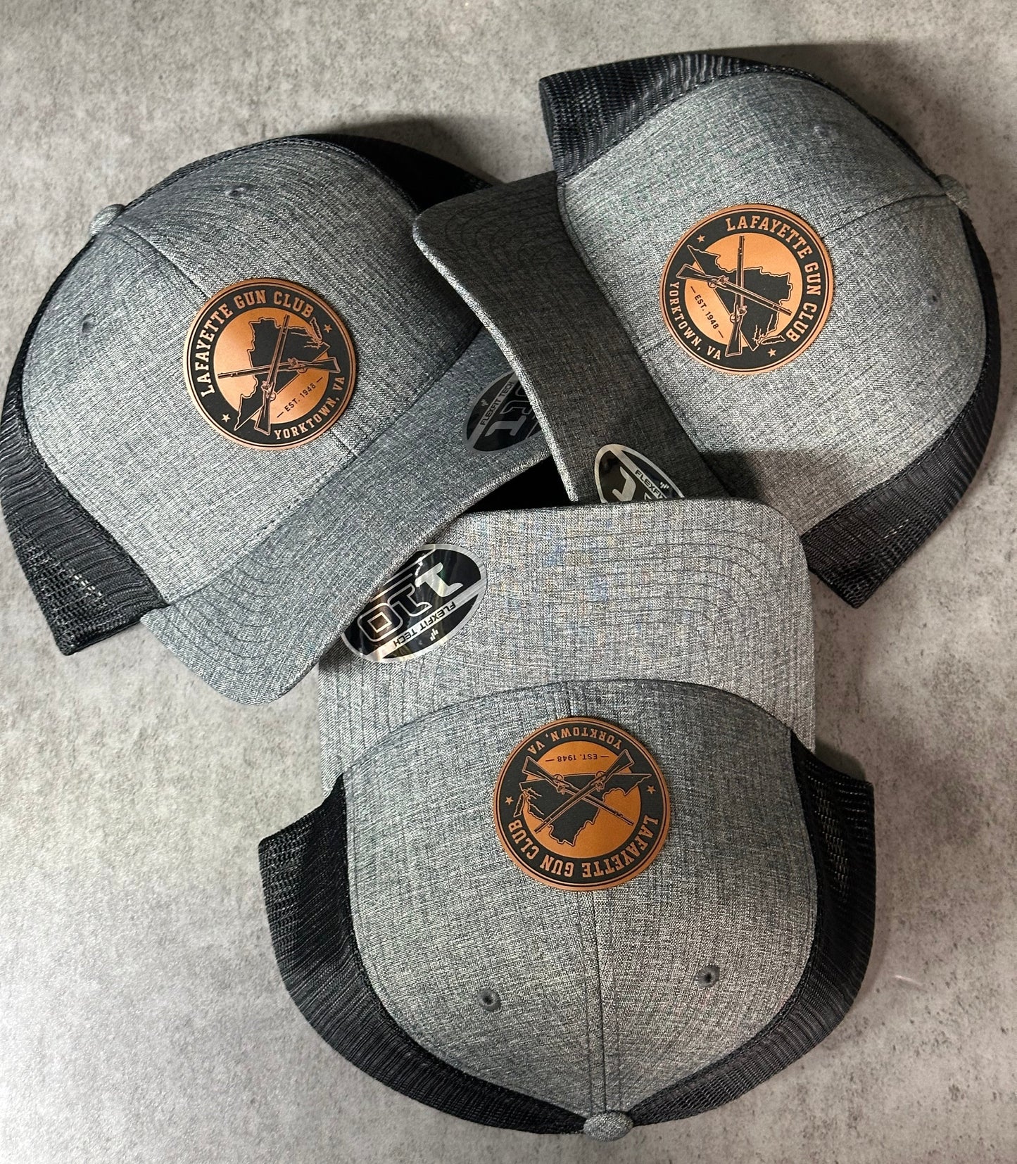 FlexFit 110 Trucker Hat + Leather Patch