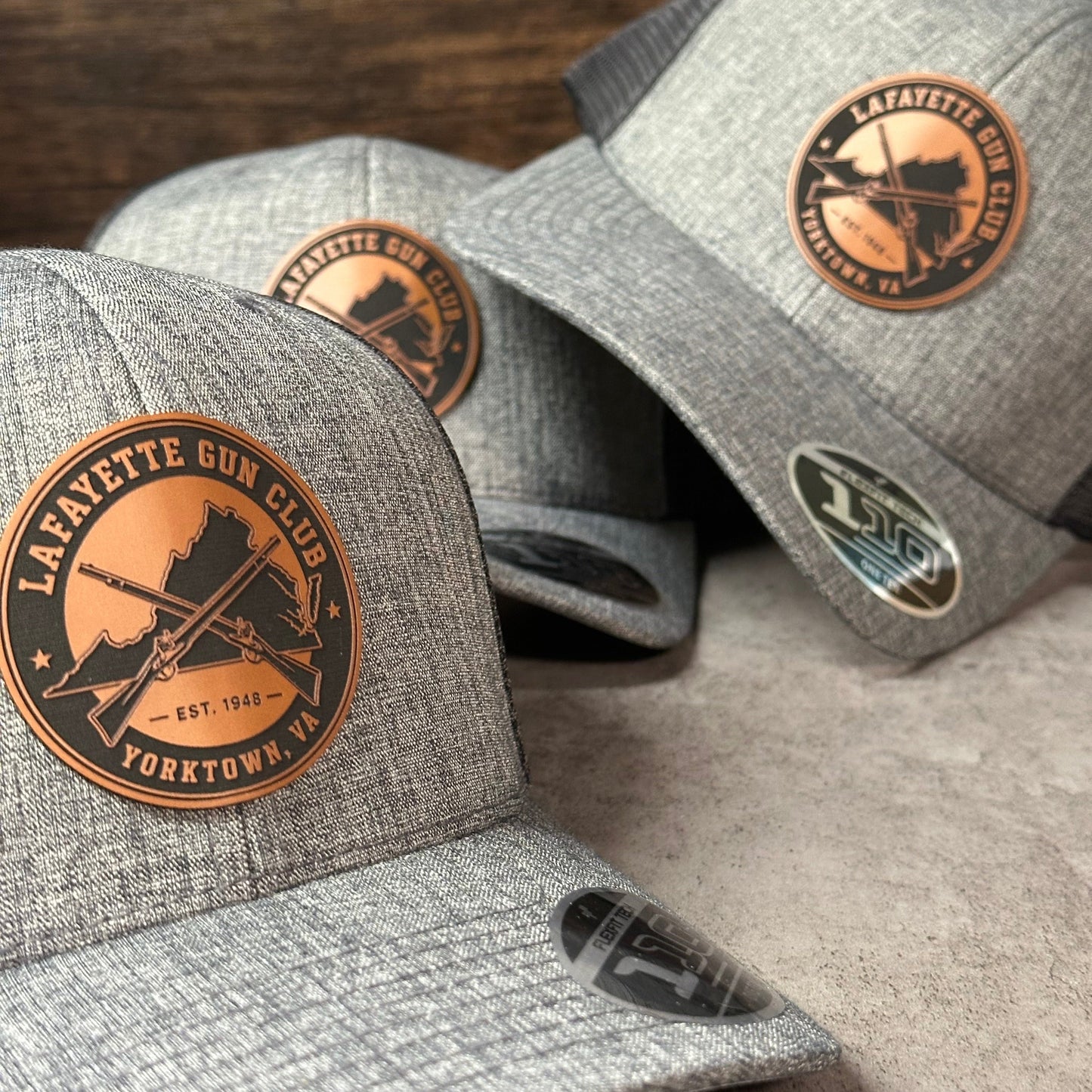 FlexFit 110 Trucker Hat + Leather Patch