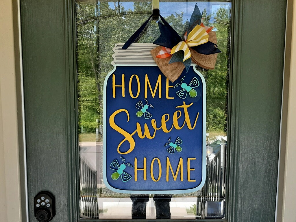 Finished - Firefly Mason Jar door hanger