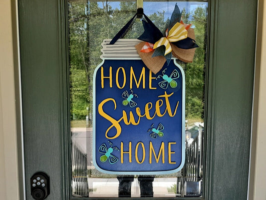 Finished - Firefly Mason Jar door hanger