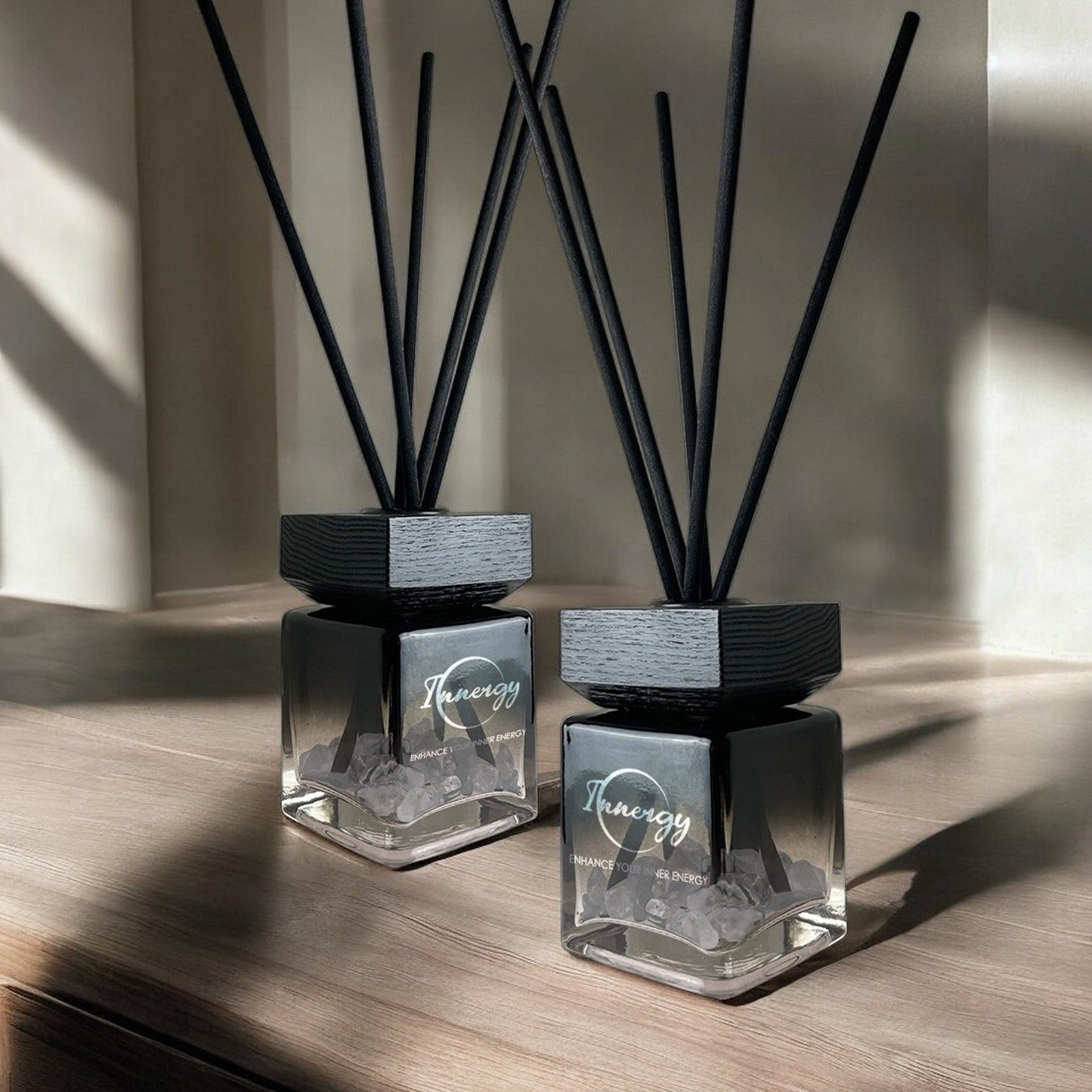 Island Zen Crystal-Enhanced Reed Oil Diffuser, 100ml