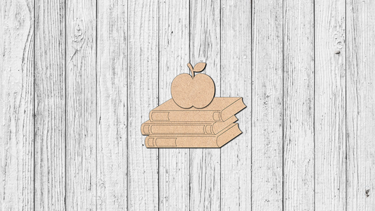 Interchangeable Welcome Porch Leaner - Back to School Books - Unfinished Accent