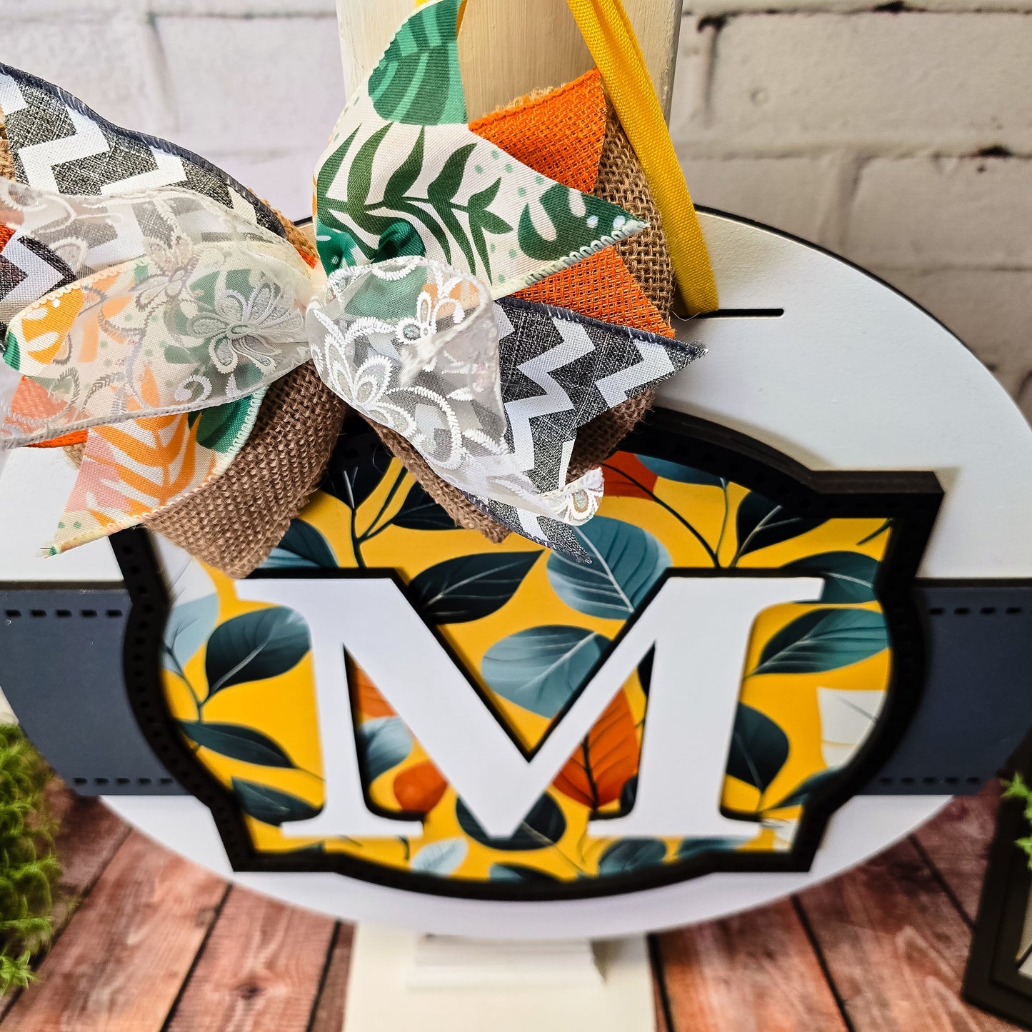 Monogram Frame and Banner Door Hanger - Finished