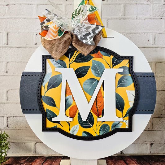 Monogram Frame and Banner Door Hanger - Finished