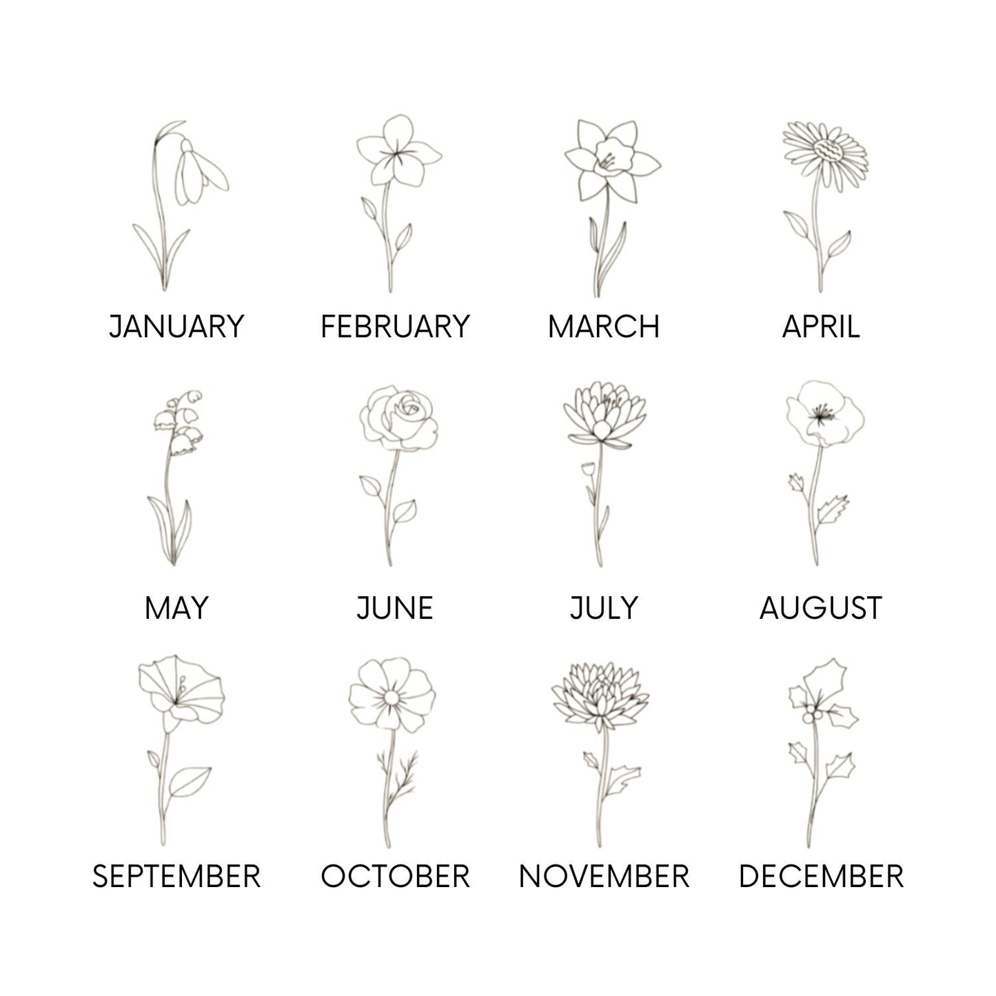 Lily Birth Flower Bracelet