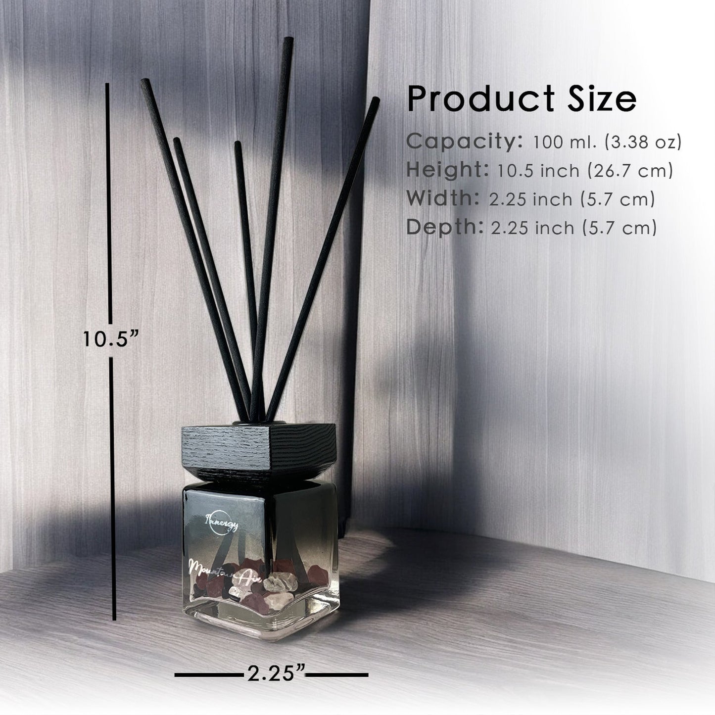 Mountain Air Crystal-Enhanced Reed Oil Diffuser, 100ml