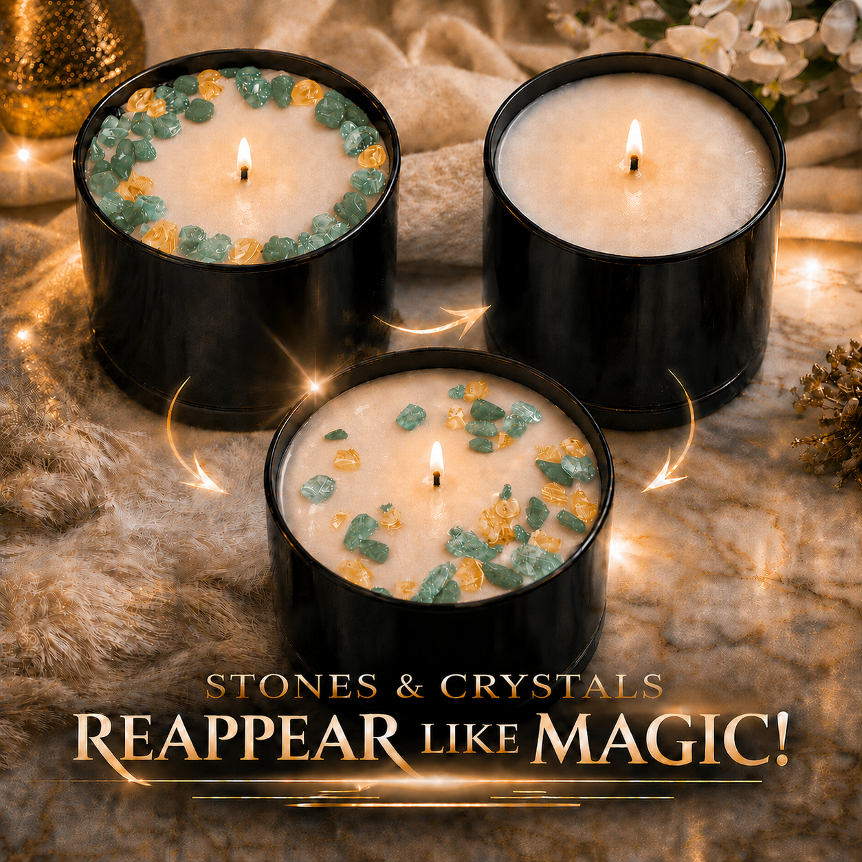 Midnight Tides Crystal Candle, 10oz