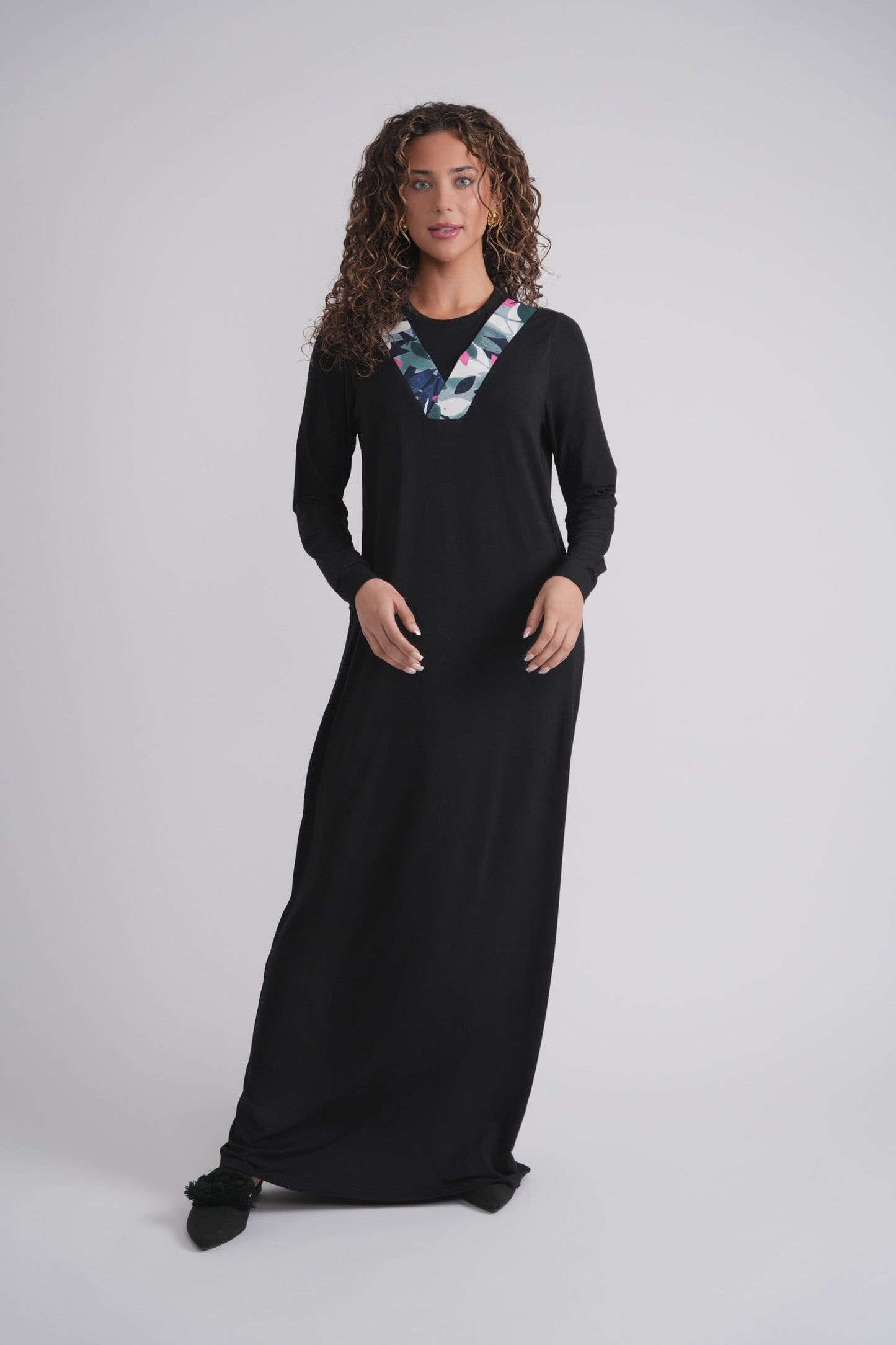 Printed V Nursing Nightgown