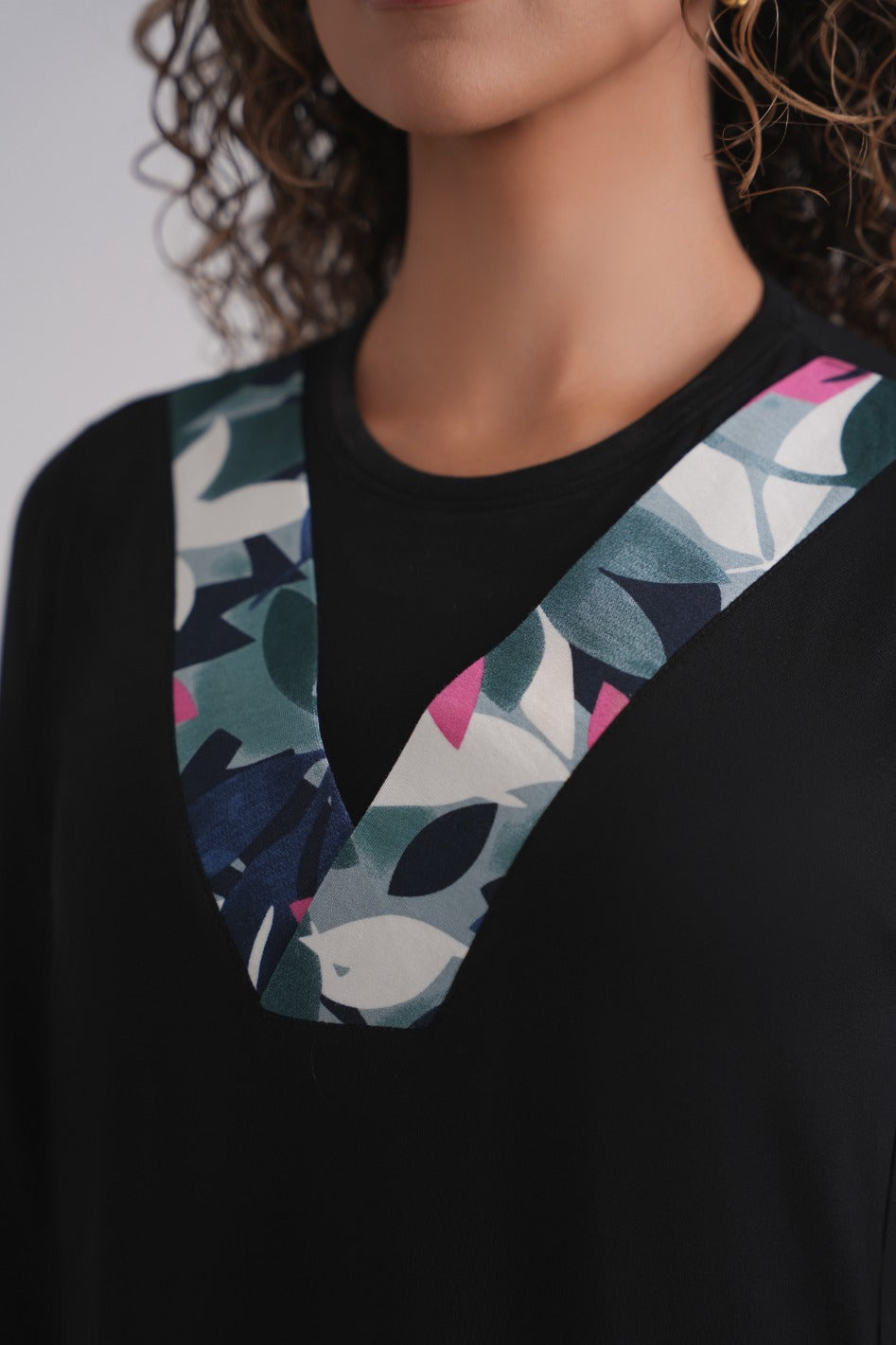 Printed V Nursing Nightgown