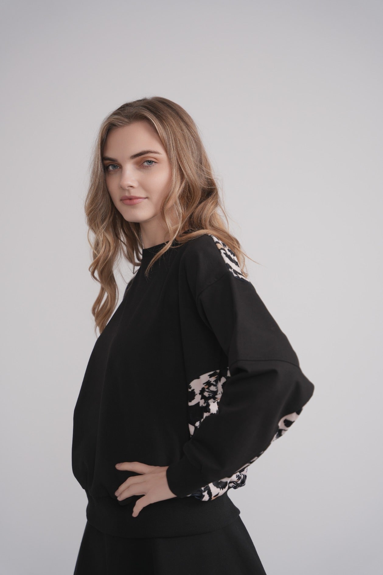 Velour Back Floral Print