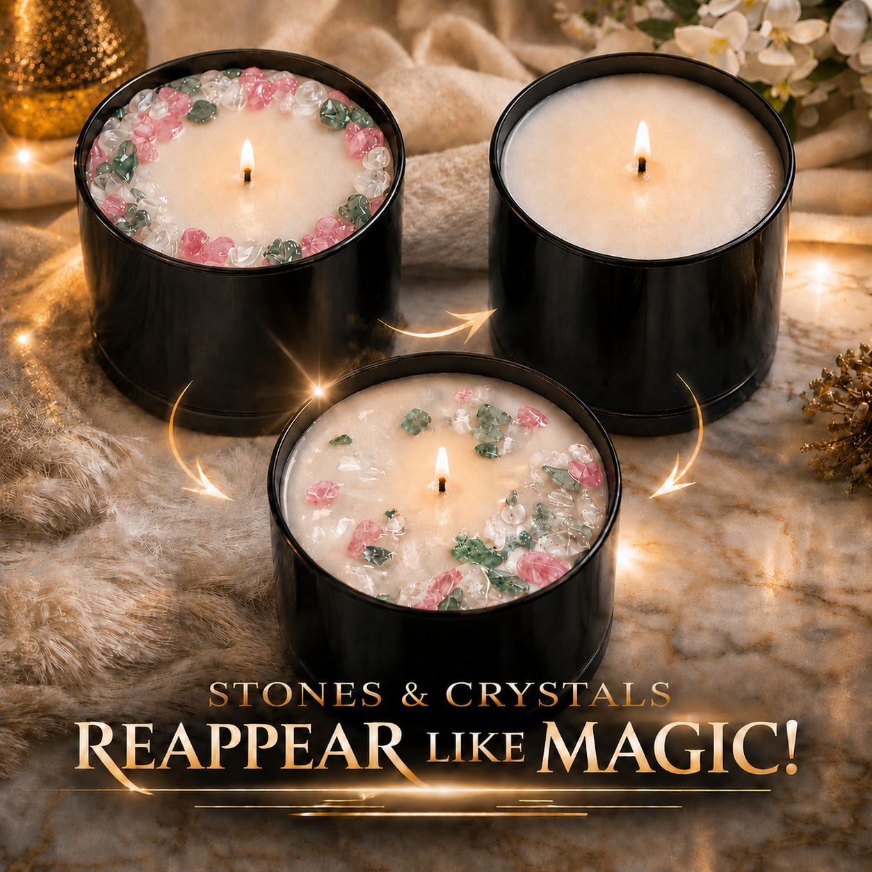 Cancer Zodiac Crystal Candle, 10oz