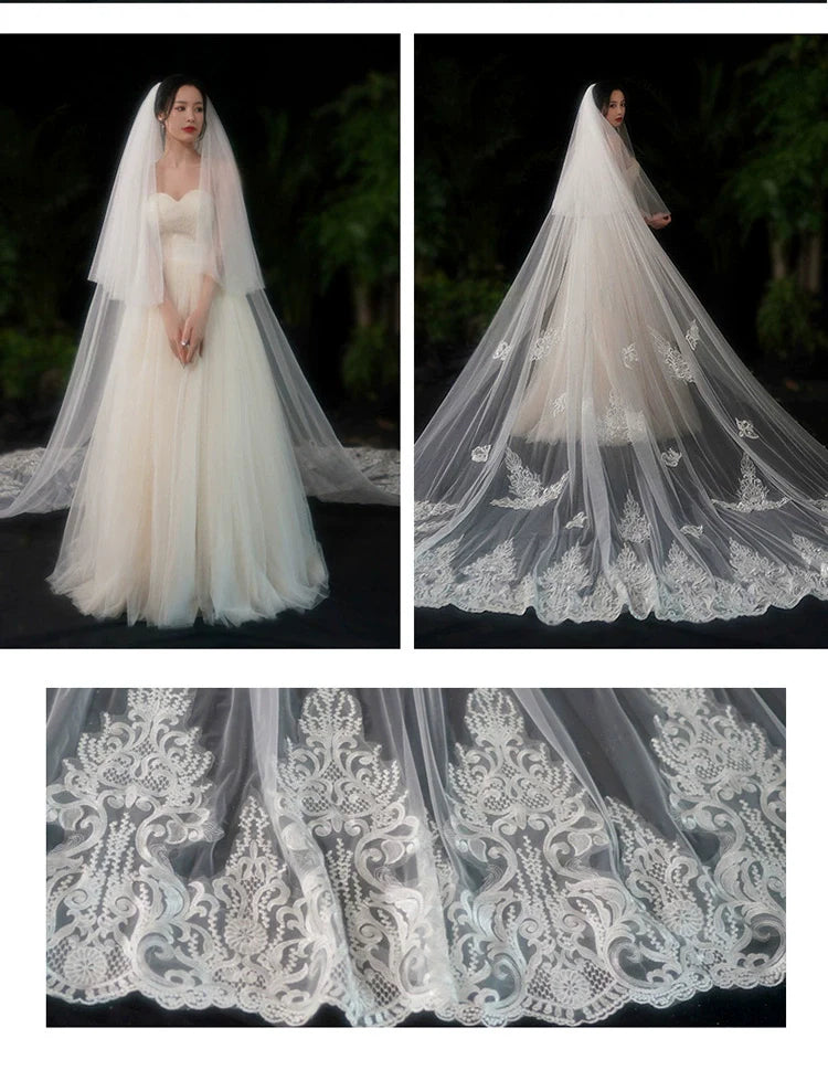 Bride Wedding Long Big Tailing Veil