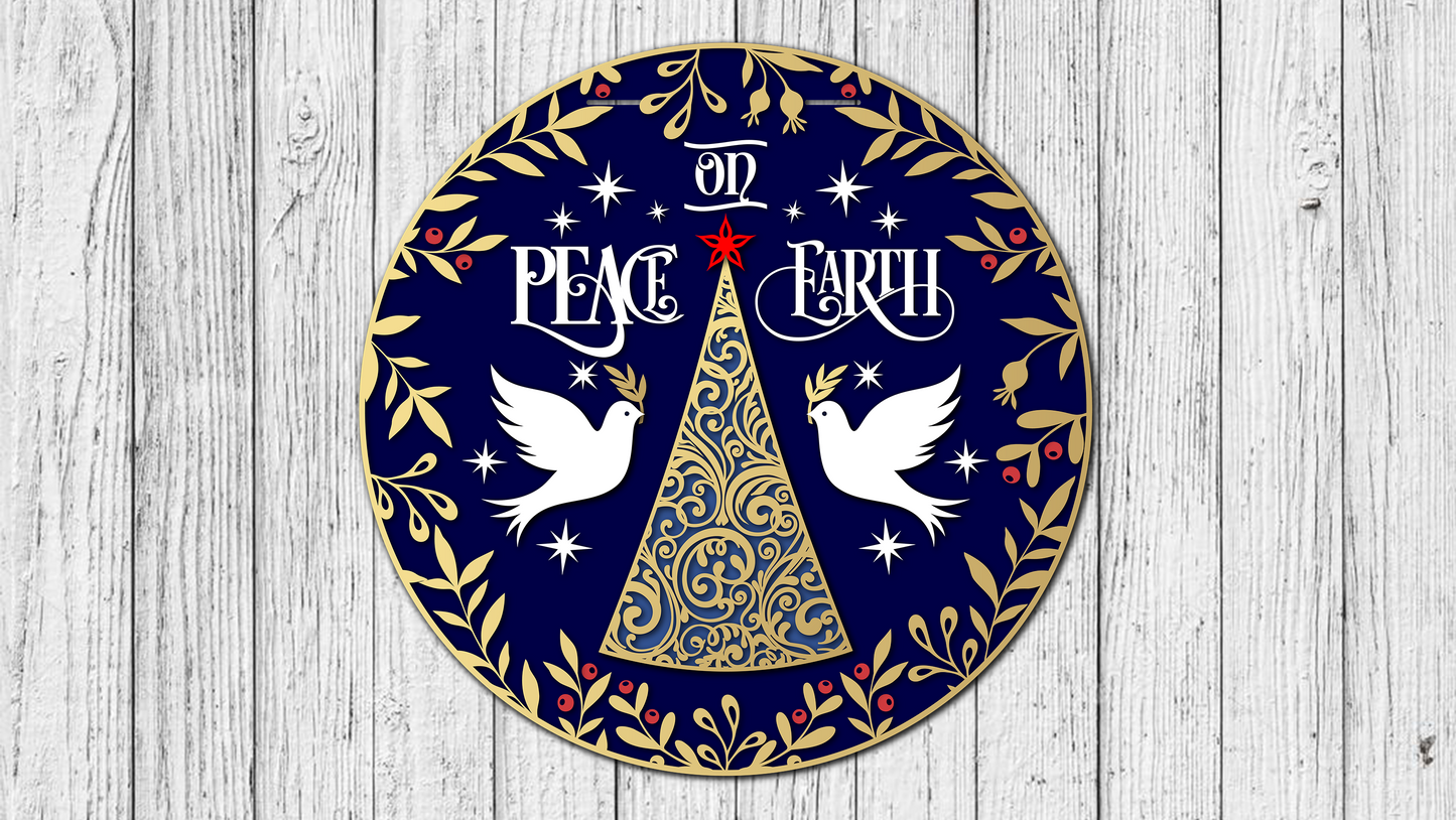 Peace On Earth Door Hanger - Finished