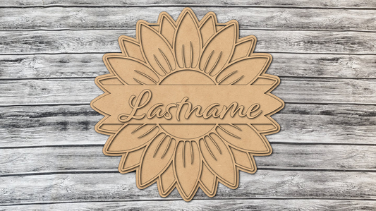 Sunflower Personalized Door Hanger DIY Unfinished Kit
