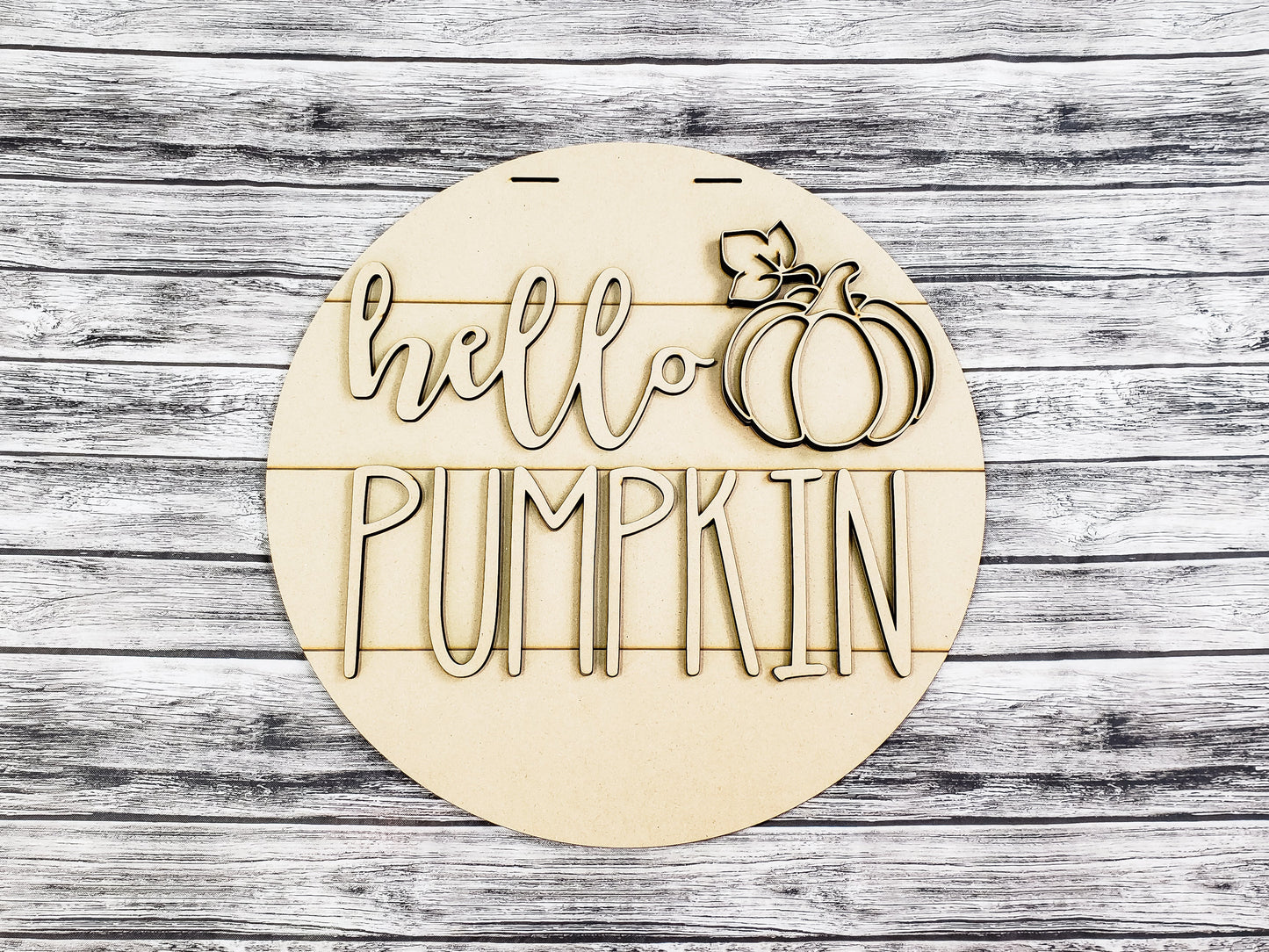 hello PUMPKIN 18inch Door Hanger Unfinished Kit
