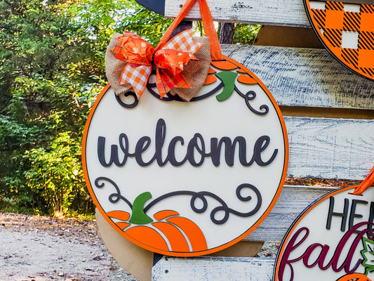 Welcome Pumpkin Flourish