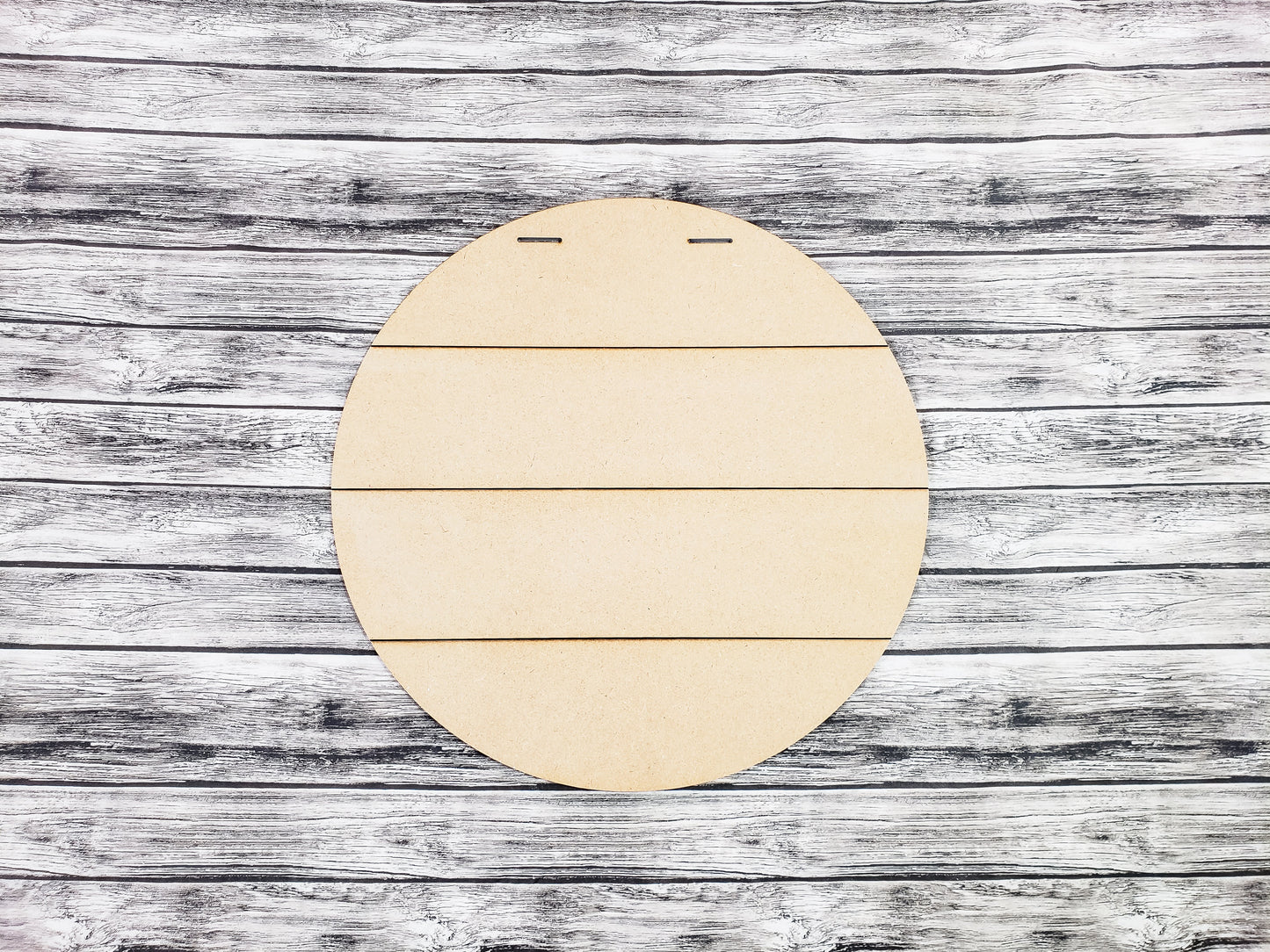 1/4" MDF Faux Shiplap Wood Round
