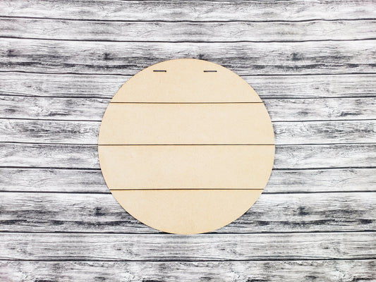 1/4" MDF Faux Shiplap Wood Round