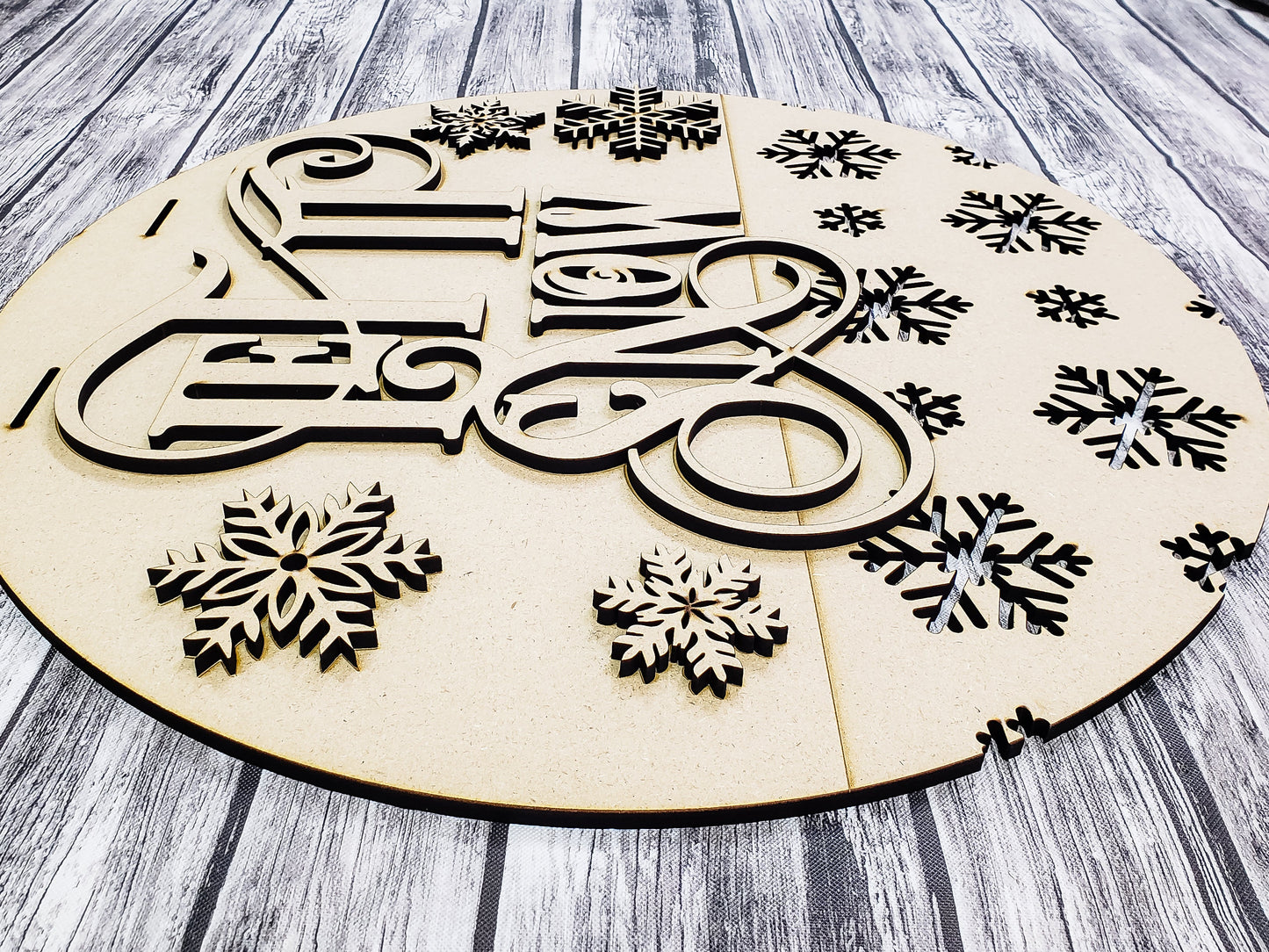 Let It Snow Elegant Door Hanger Unfinished Kit