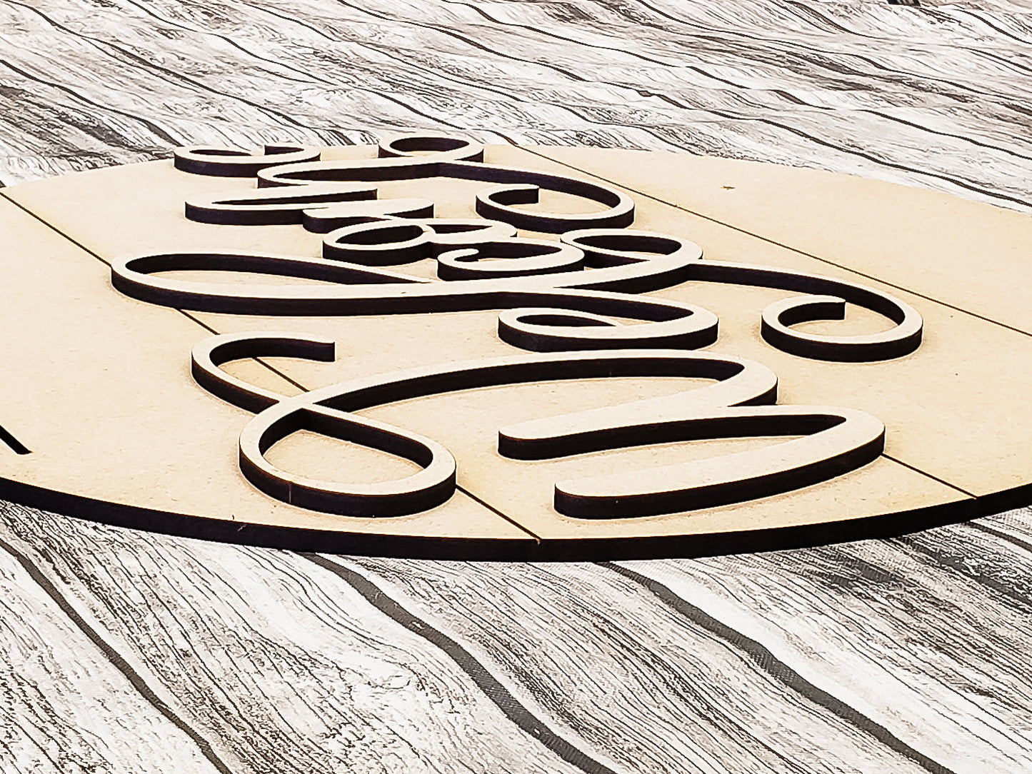Fancy Welcome Door Hanger Unfinished Kit
