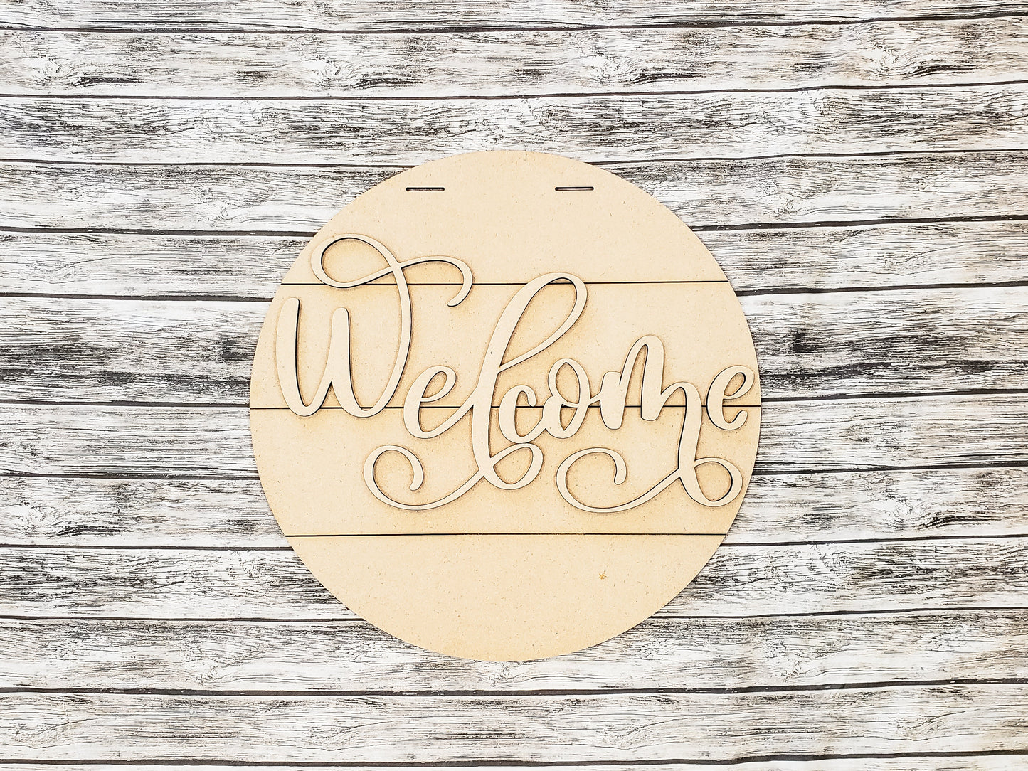Fancy Welcome Door Hanger Unfinished Kit