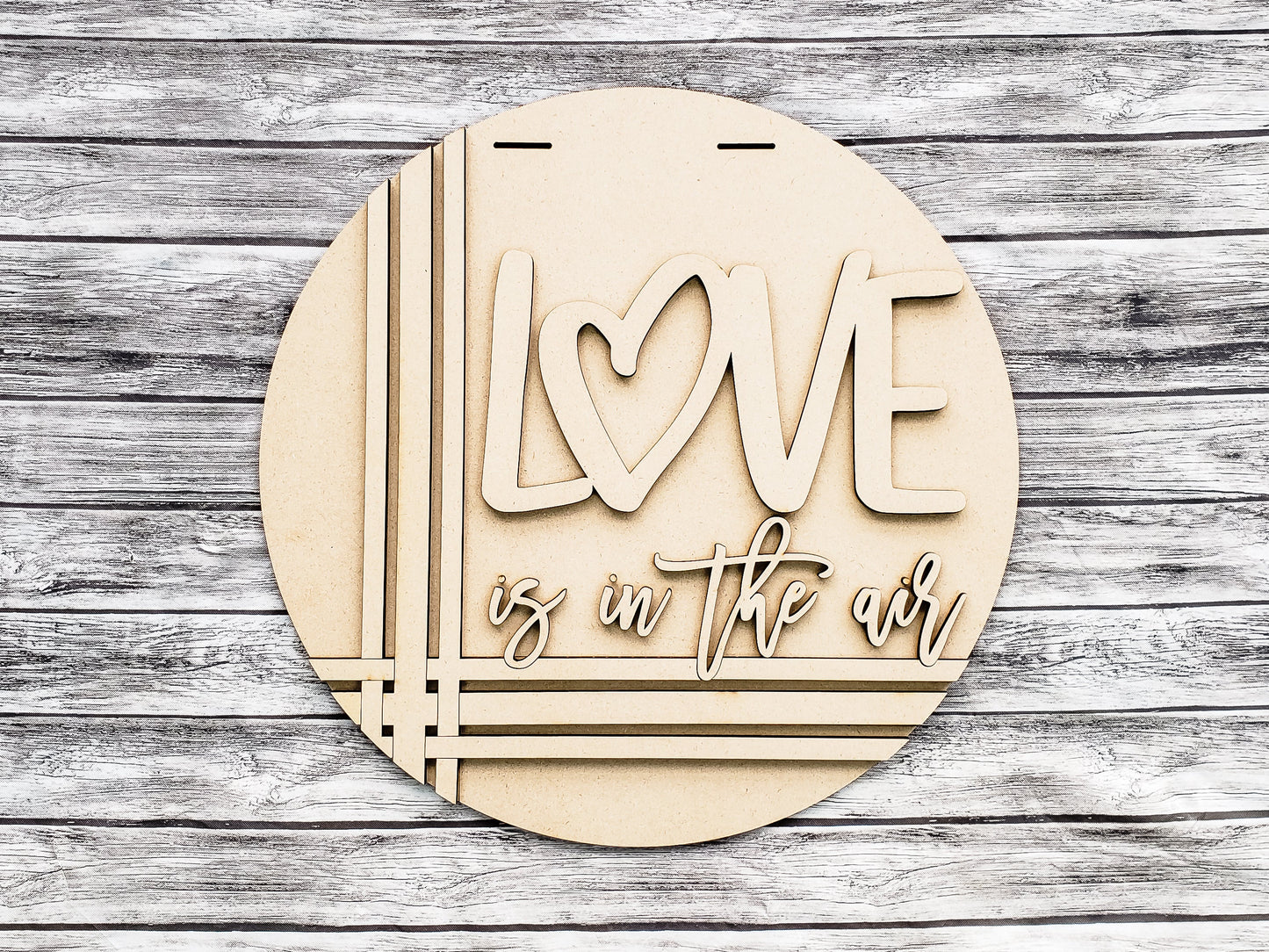 LOVE is in the air Stripes Door Hanger Unfinished Kit