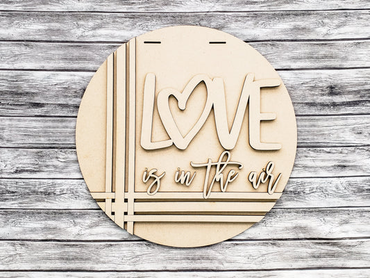 LOVE is in the air Stripes Door Hanger Unfinished Kit