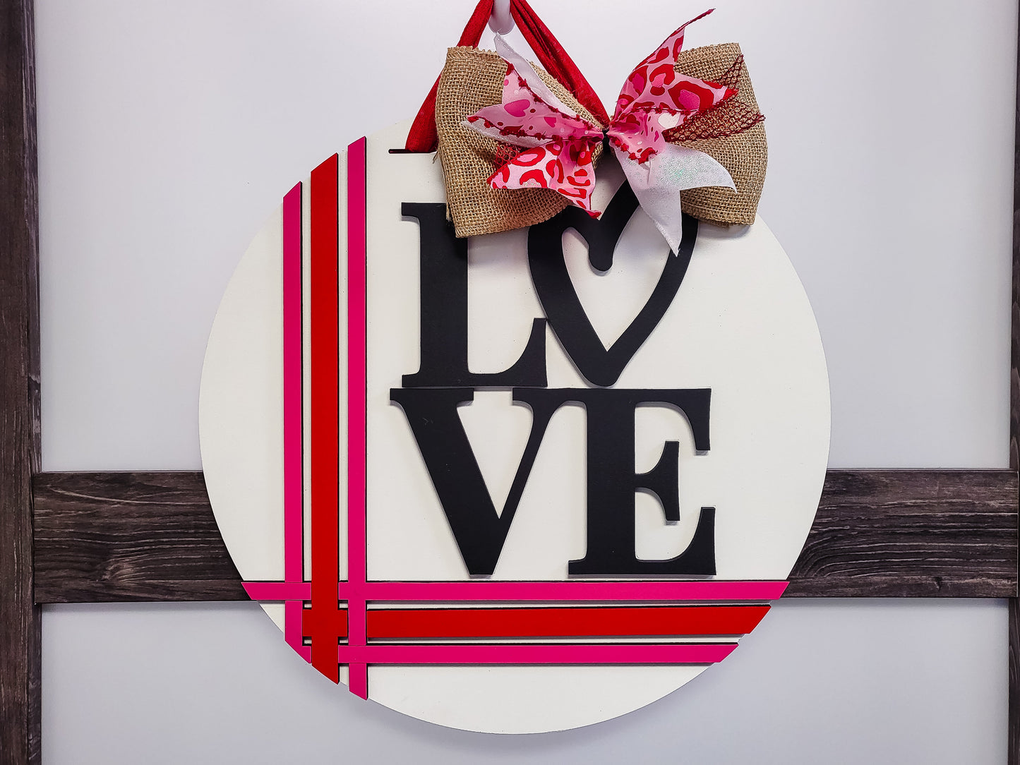 LOVE Stacked Stripes Door Hanger Unfinished Kit