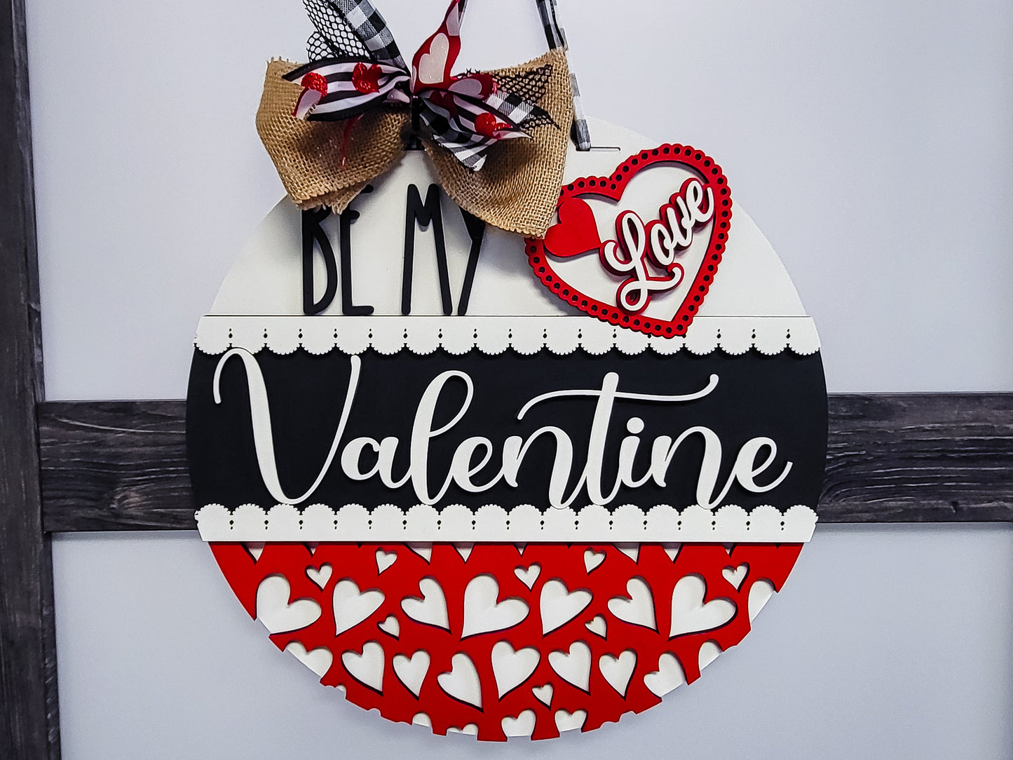 Be My Valentine Hearts Door Hanger Unfinished Kit